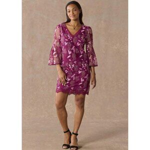 Sundance Seine Moonlight Dress  Size Petite Small  Raspberry NWT